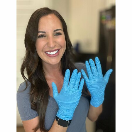 APPROVED VENDOR Case of Blue Nitrile Gloves, LARGE, 10PK, Powder Free Blue, 10 PK GPNitrileLC